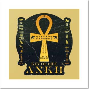 Golden ANKH The Key of Life Posters and Art